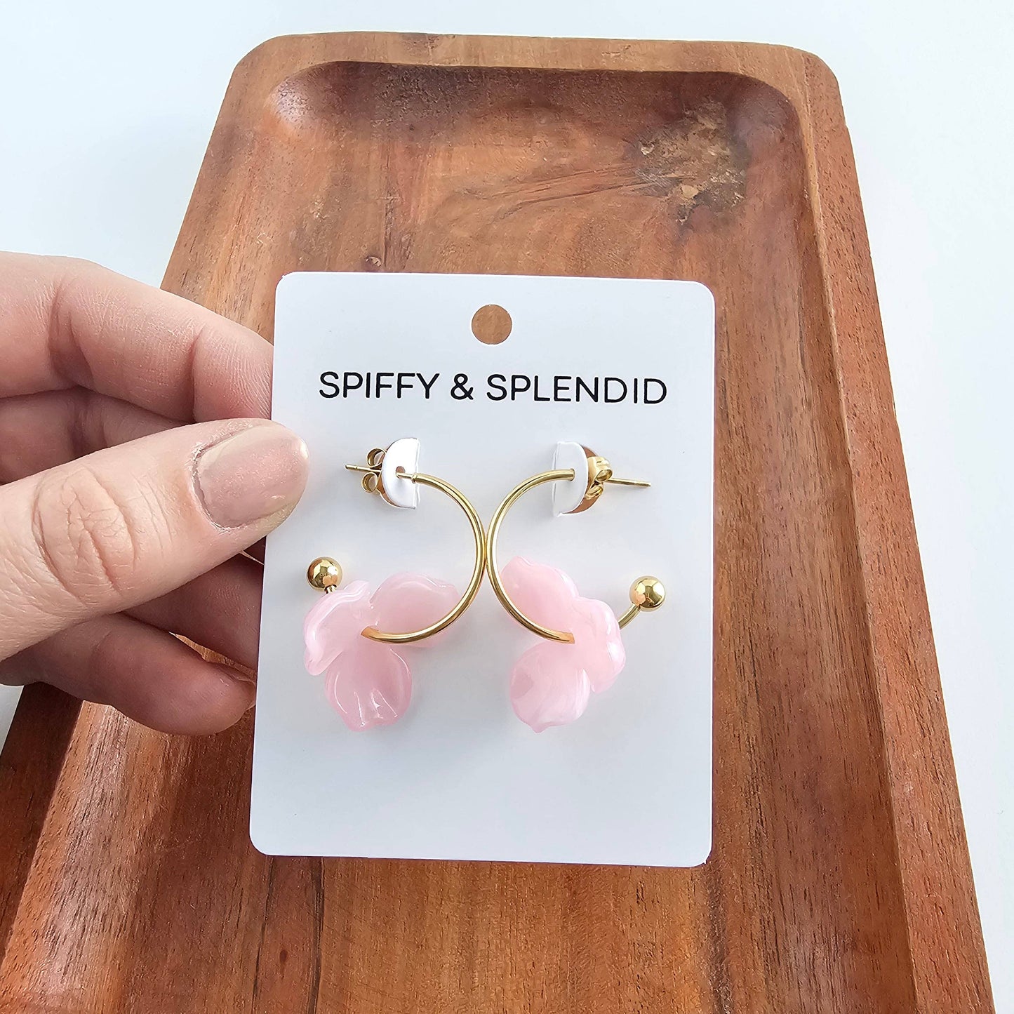 Magnolia Hoops - Pink // Jewelry, Earrings