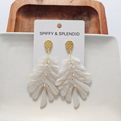 Palm Earrings - Seashell