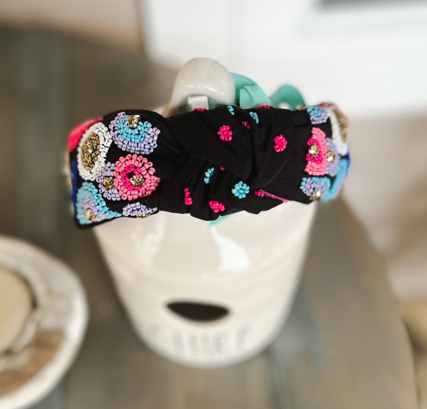 Flower bead headband