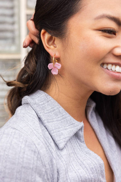 Magnolia Hoops - Pink // Jewelry, Earrings