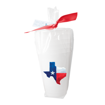 State of Texas Frosted Cups | Set of 6