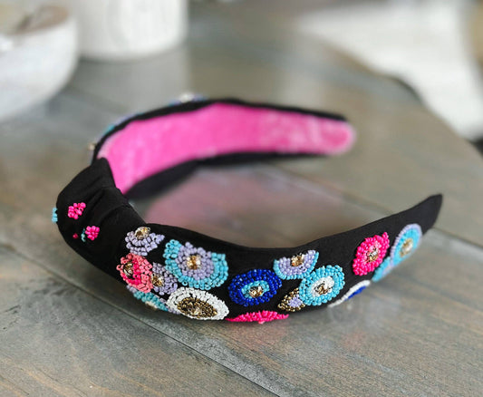 Flower bead headband