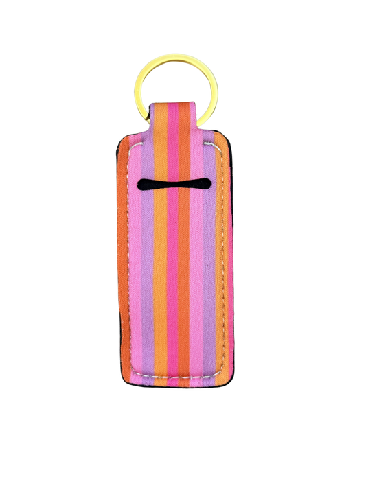 Lip Balm Keychain  - Sunset Stripes