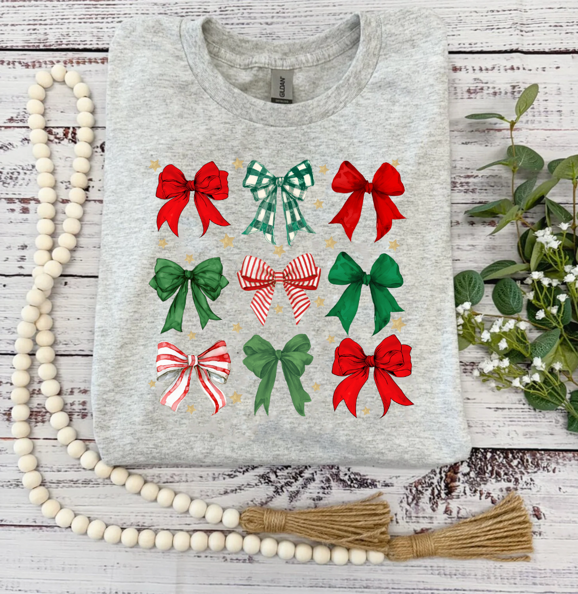 Bows & Christmas shirt