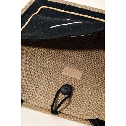 Hello Weekend Burlap Tote Bag