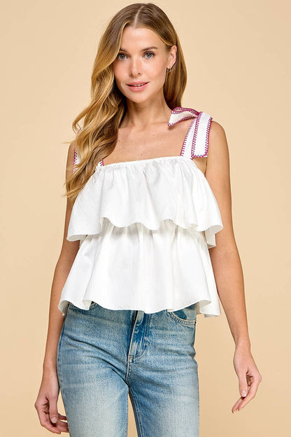Sunny Days Top-white