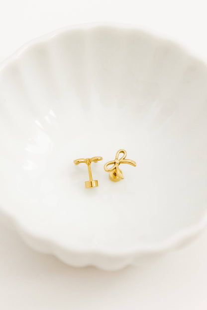 Screwback Stud Earrings - Sadie - Gold