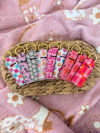 Lip Balm Keychain - Flower Quilt