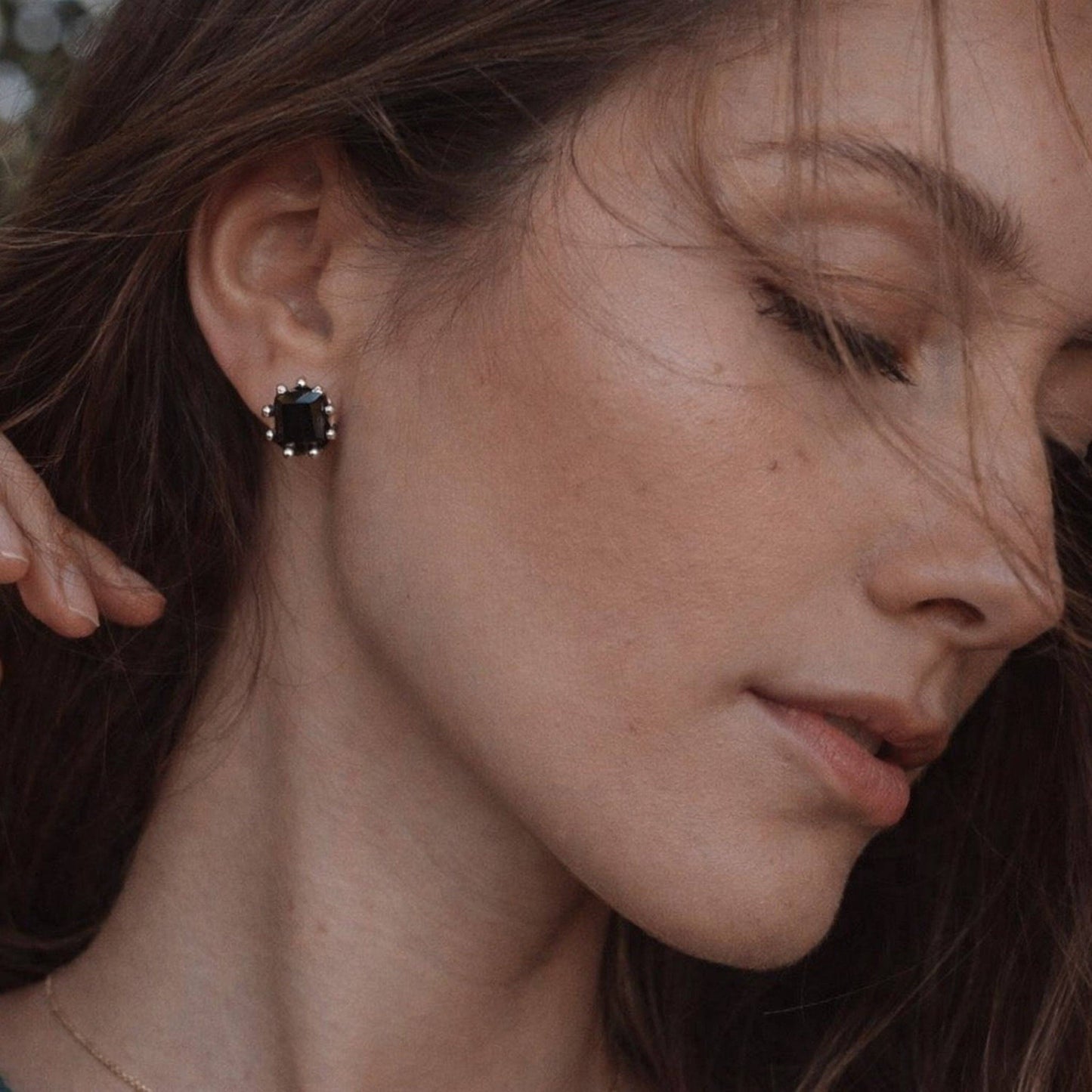 Statement Gem Stud Earrings