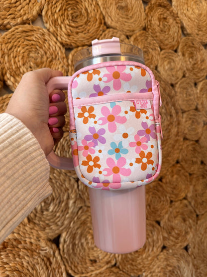 Water Bottle Pouch -Spring Floral