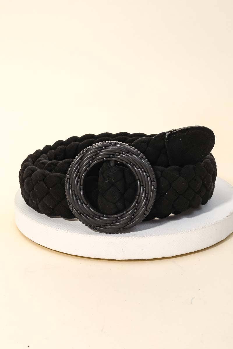 Braided Circle Buckle Belt