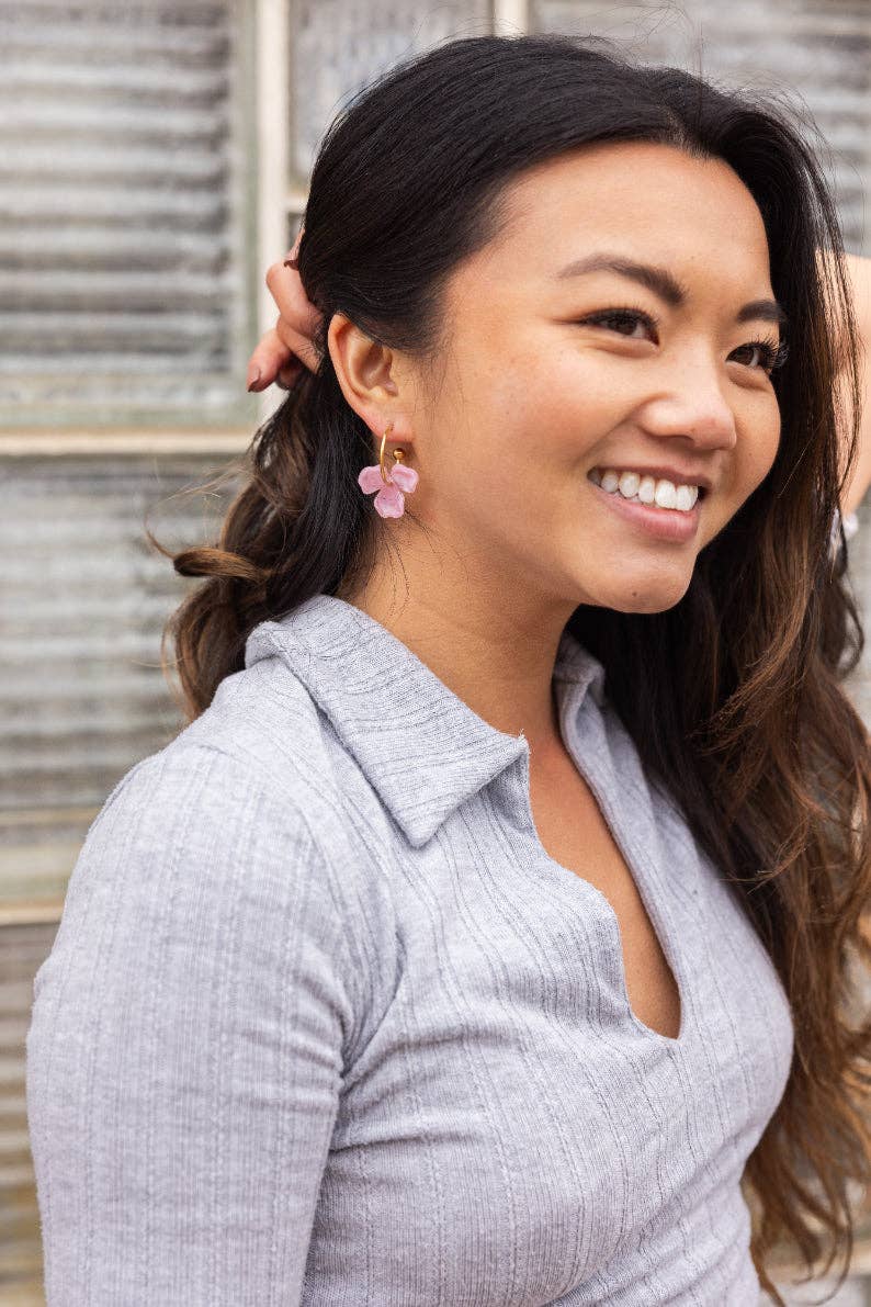 Magnolia Hoops - Pink // Jewelry, Earrings