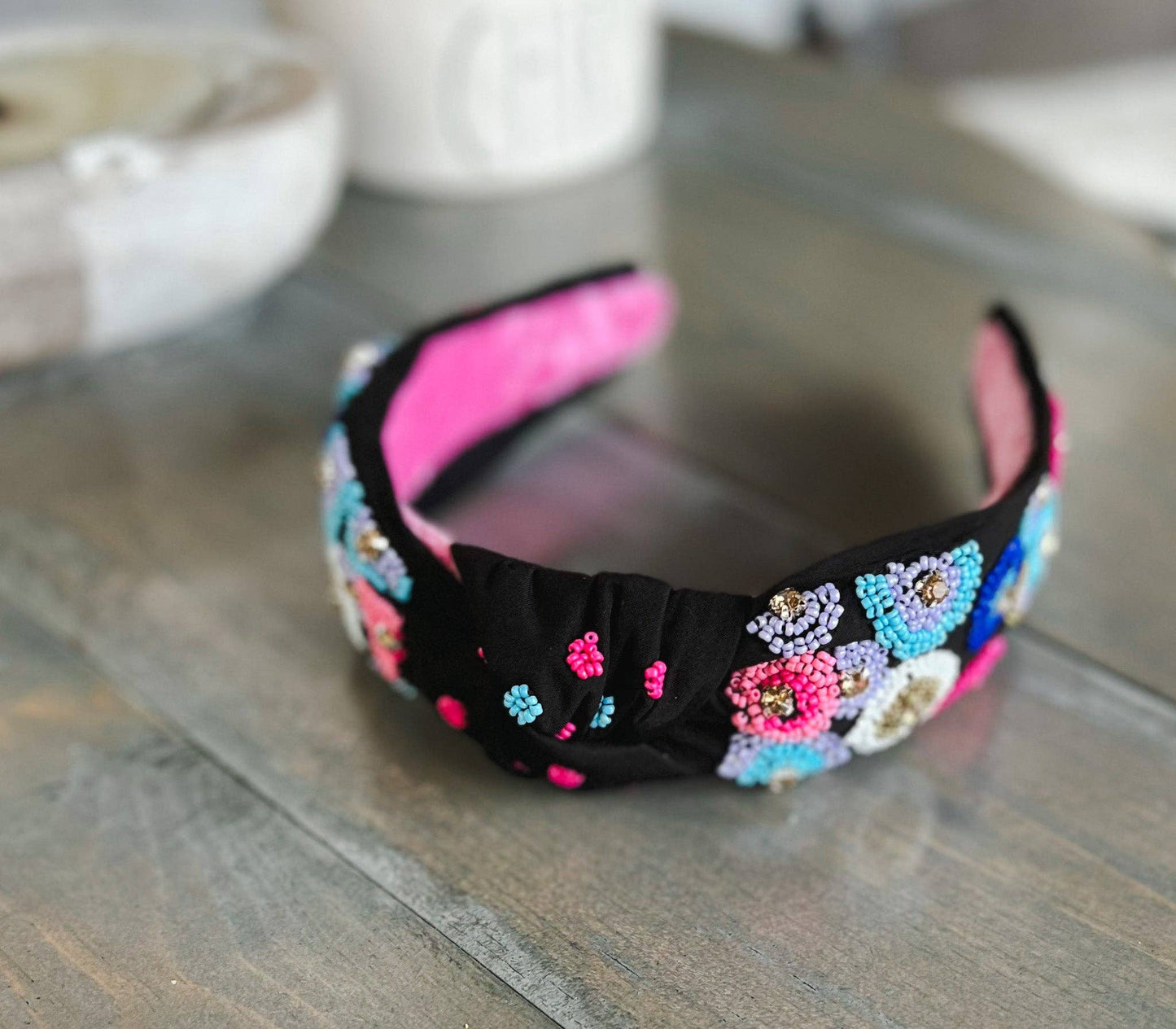 Flower bead headband