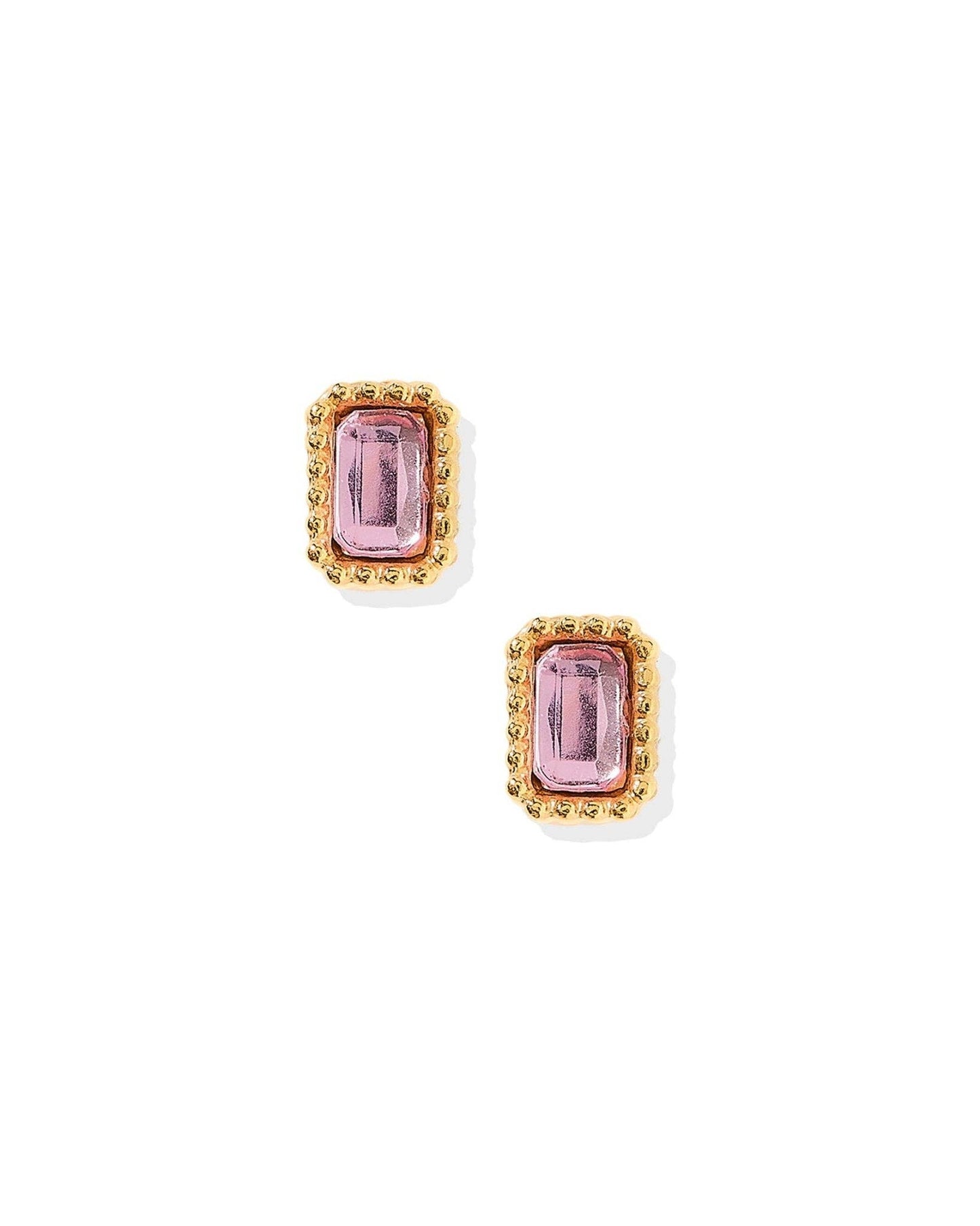 Screwback Stud Earrings - Madison Pink