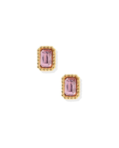 Screwback Stud Earrings - Madison Pink