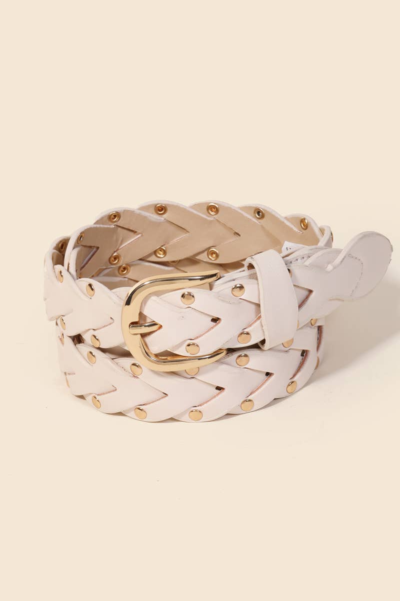 Braided Design Fashion Vegan Leather Belt