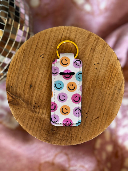 Lip Balm Keychain  - Happy Face