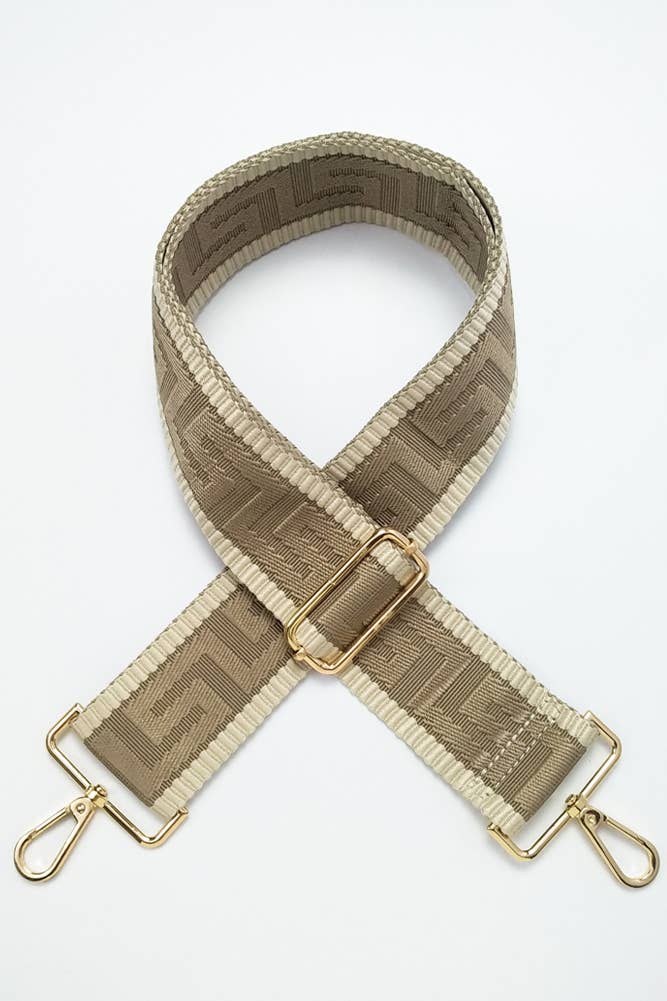 Geometric Pattern Bag Strap - Cumin