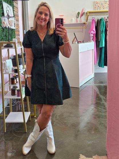 Cords Dress-Green
