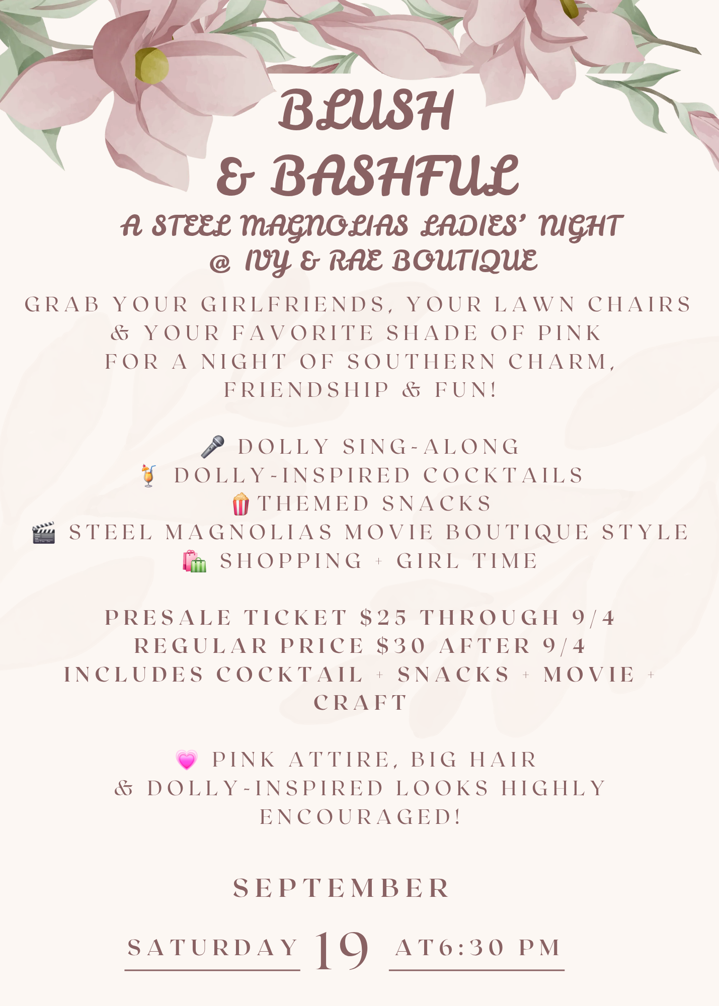 Blush & Bashful Movie Night
