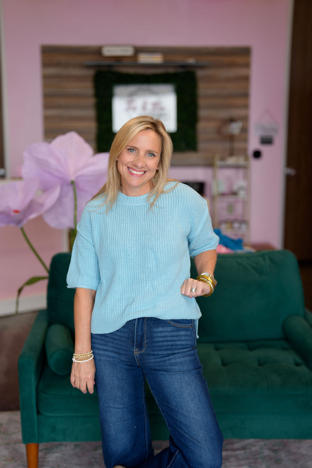 Blue Aqua Top