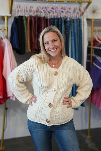 All Of It Cardigan-Cream