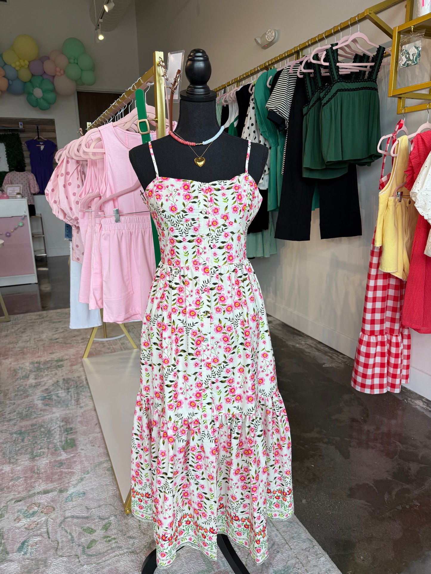 Floral Spaghetti Strap Dress
