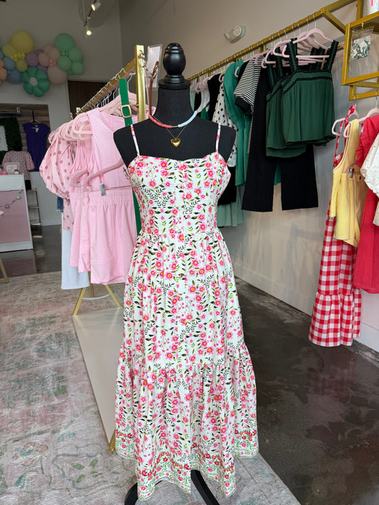 Floral Spaghetti Strap Dress
