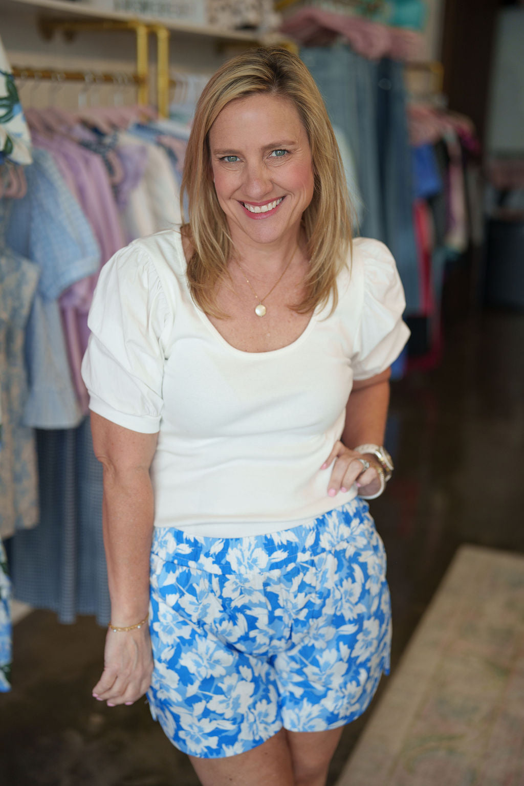 Casual Outing Shorts-Blue