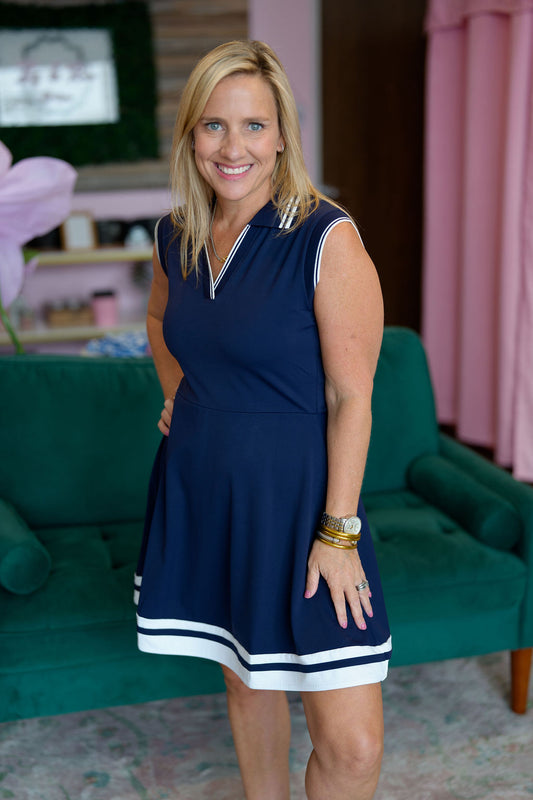 Navy Activewear Tennis Dress