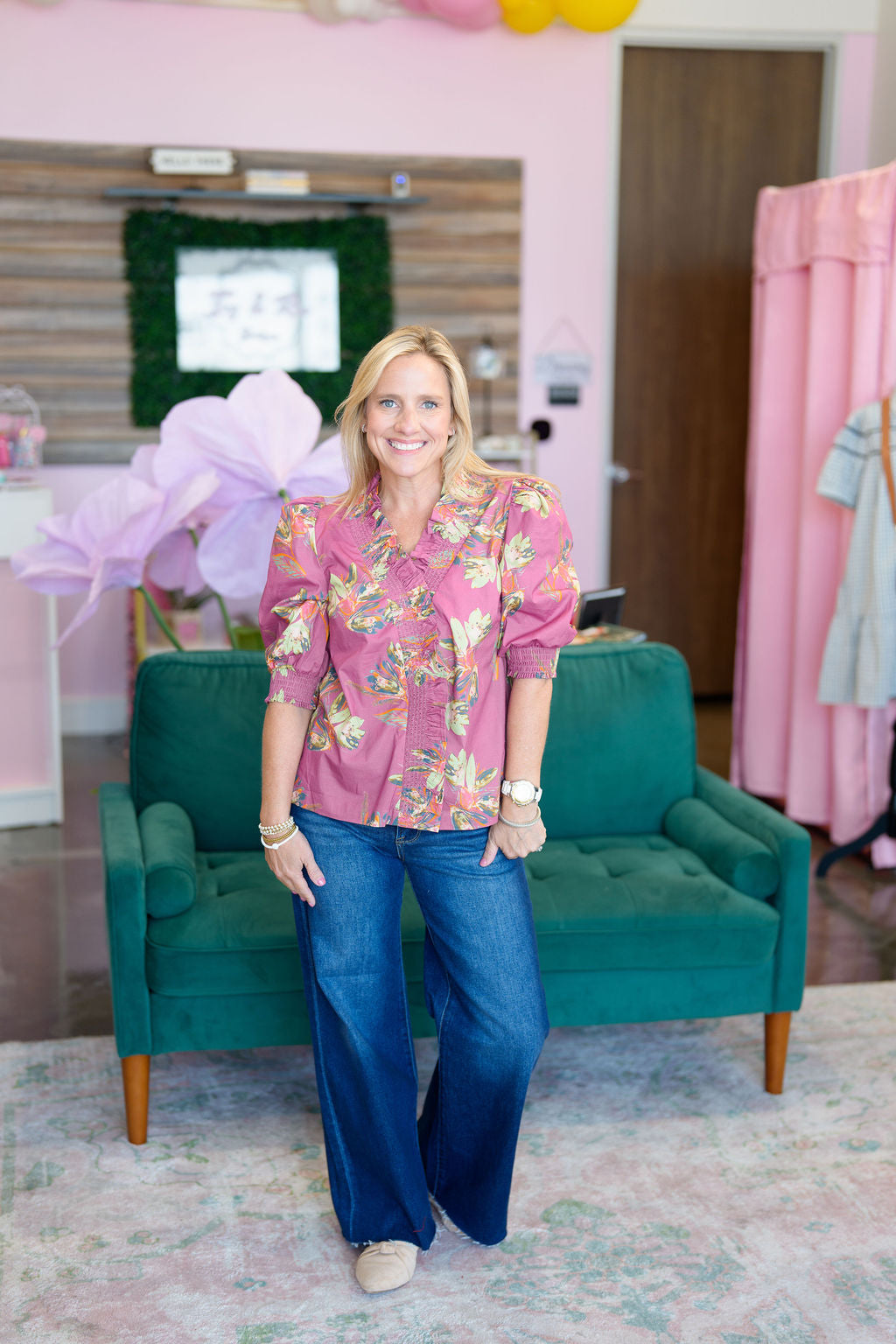 Floral Ruffle Top