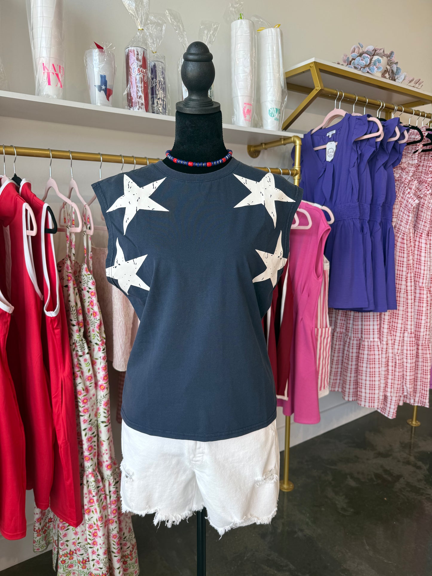 July Star shoulder Top