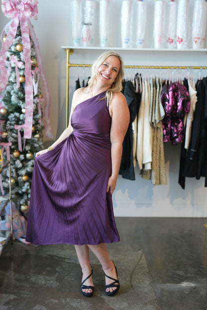 Take Me Out Dress-Eggplant