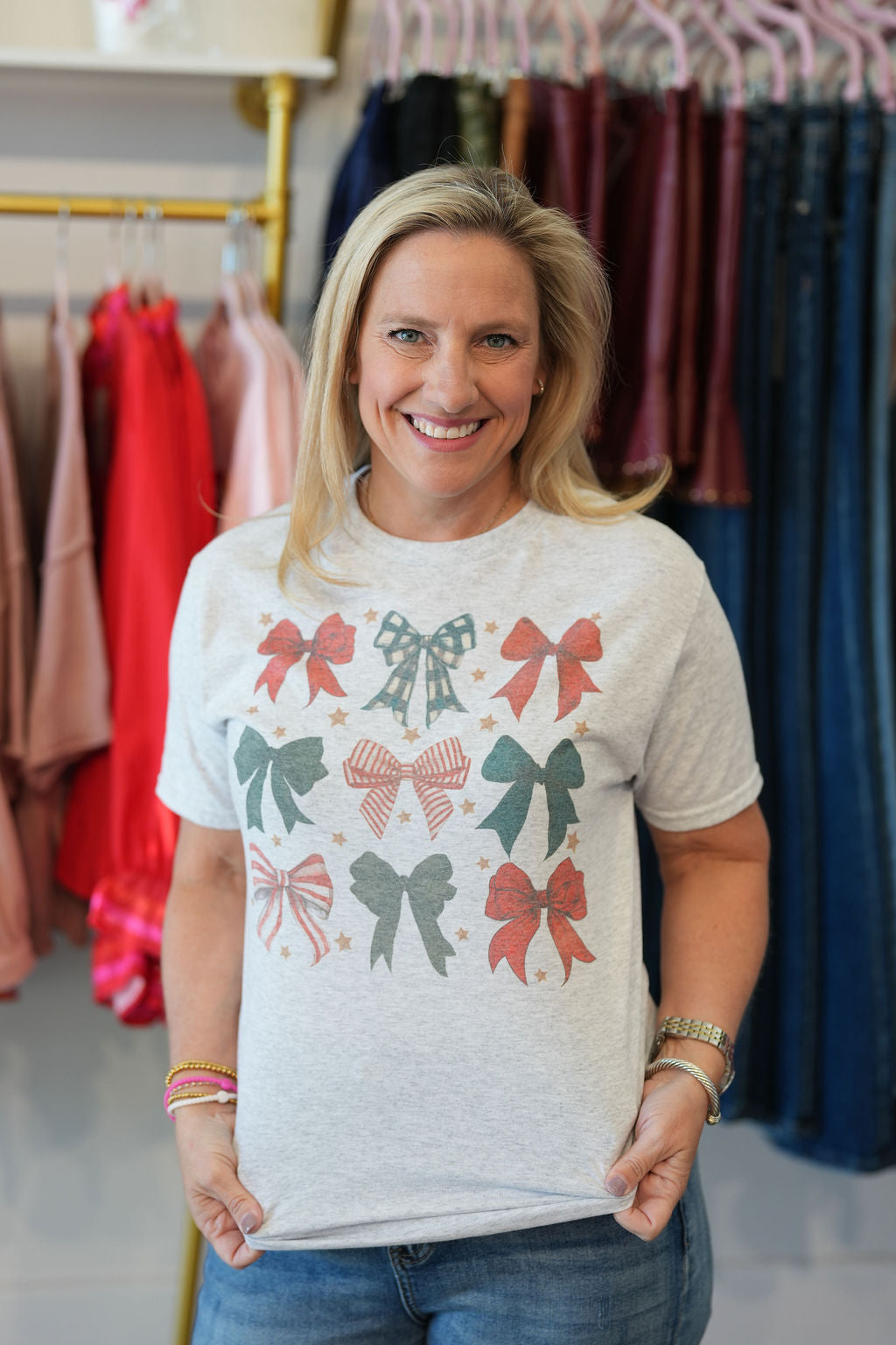 Bows & Christmas shirt