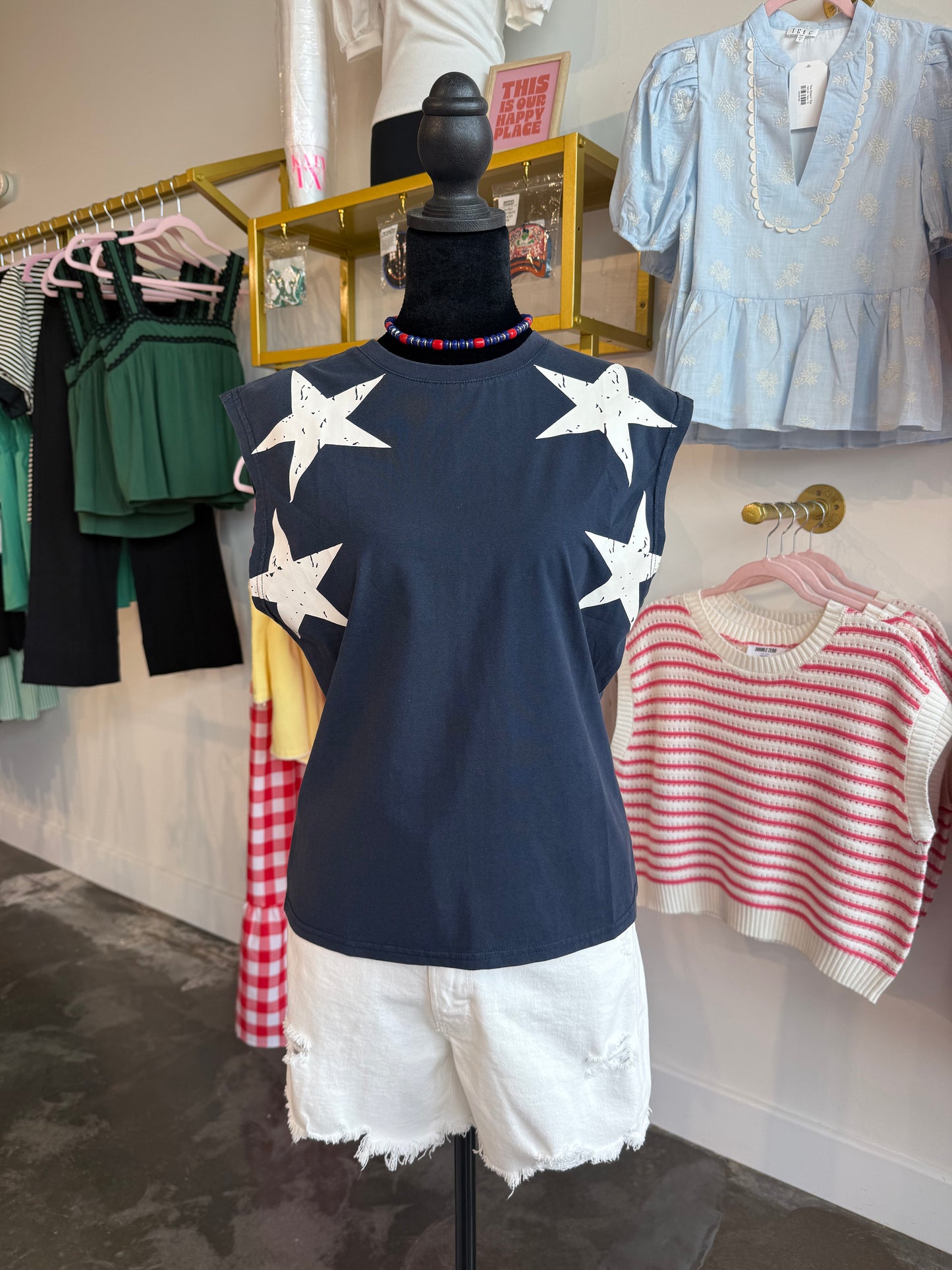 July Star shoulder Top