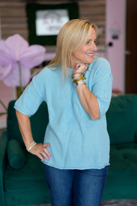 Blue Aqua Top