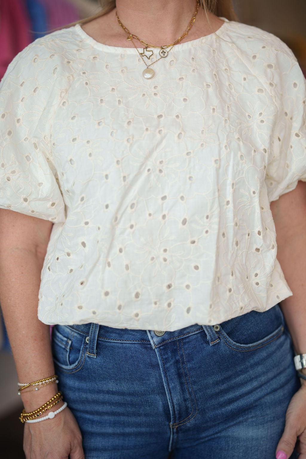 Hey Spring Eyelet Top