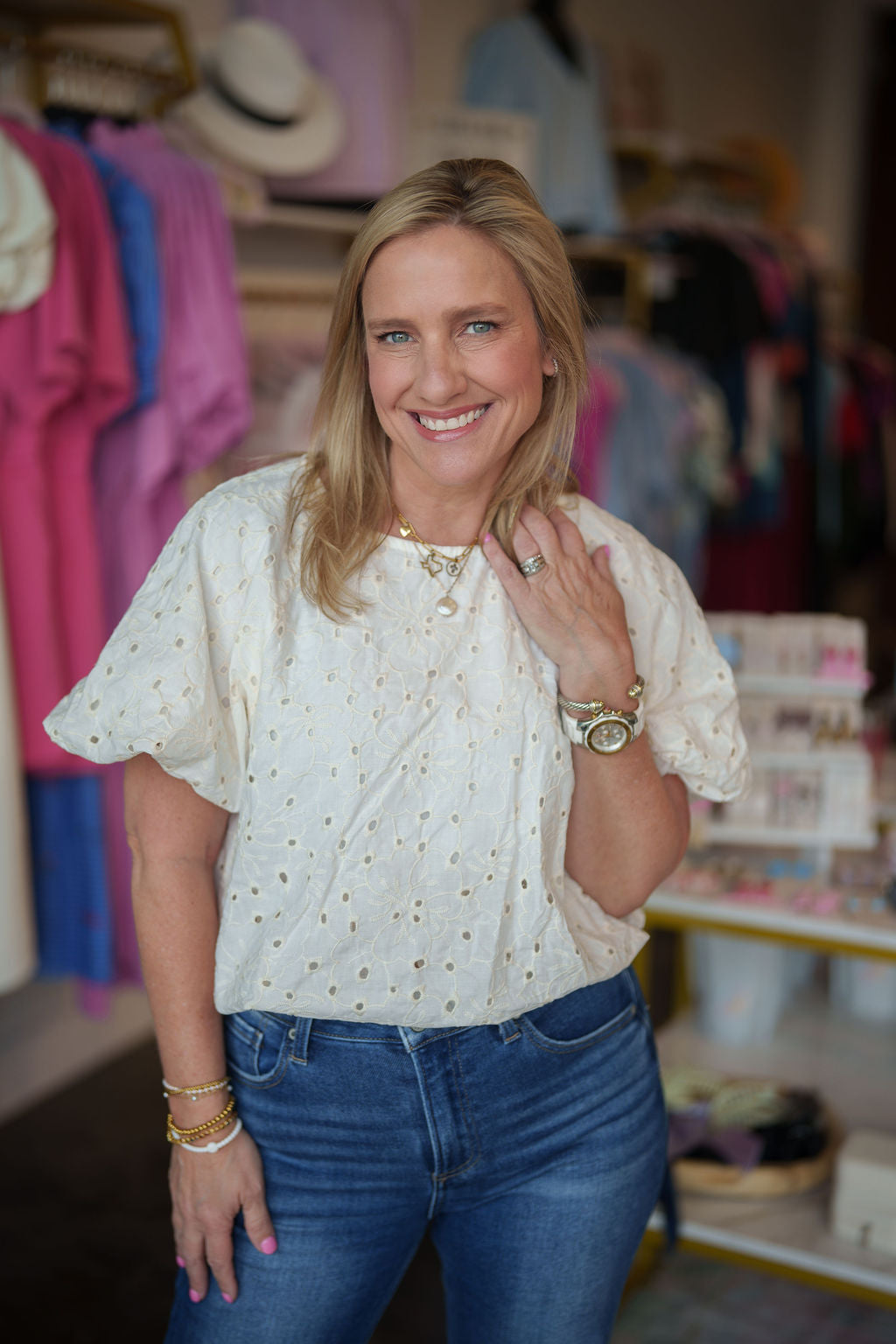 Hey Spring Eyelet Top