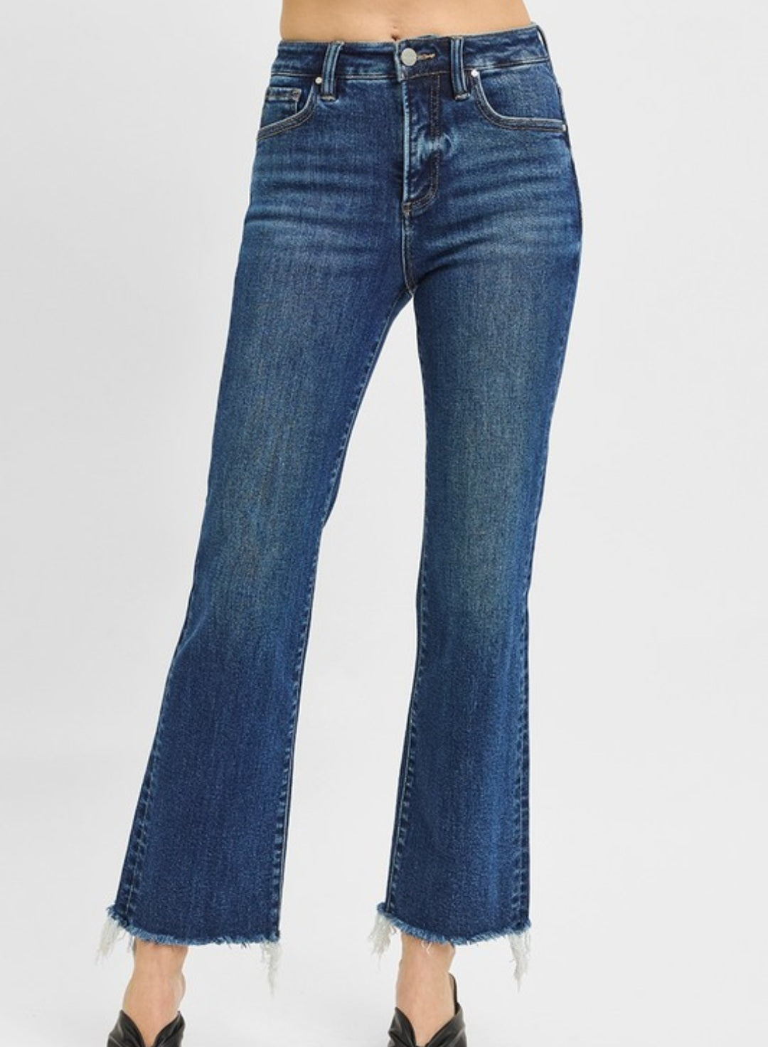 Tummy control high rise crop straight