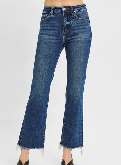 Tummy control high rise crop straight