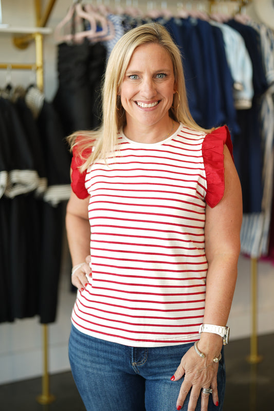 Two Hearts Ruffle Sleeve