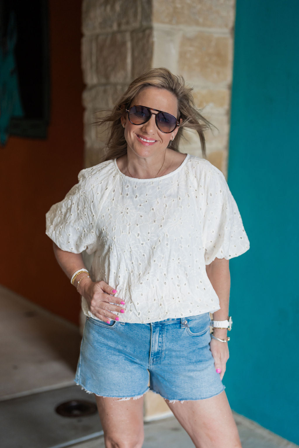 Hey Spring Eyelet Top