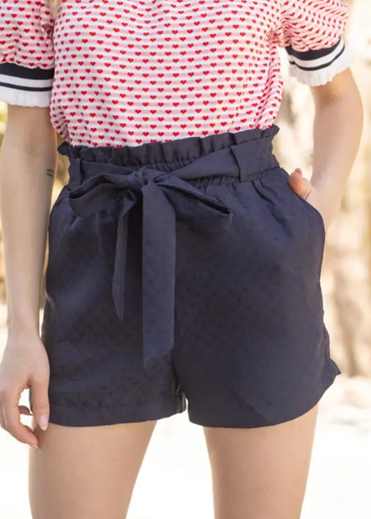 Blue Bow Shorts