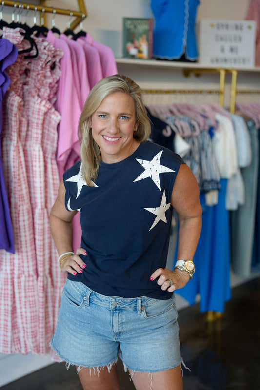 July Star shoulder Top