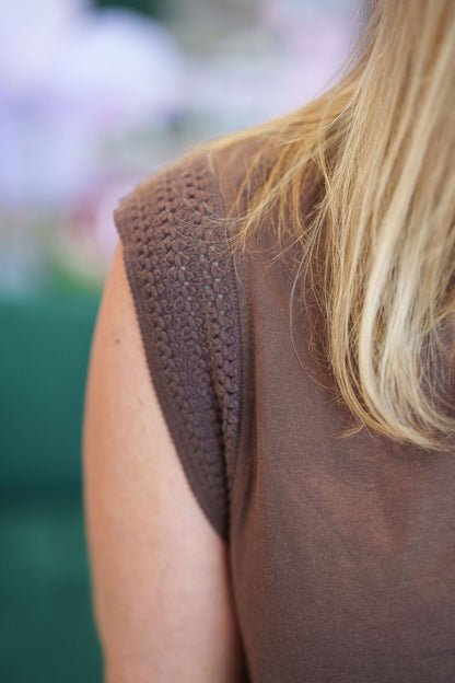 Chocolate Sleeveless Top