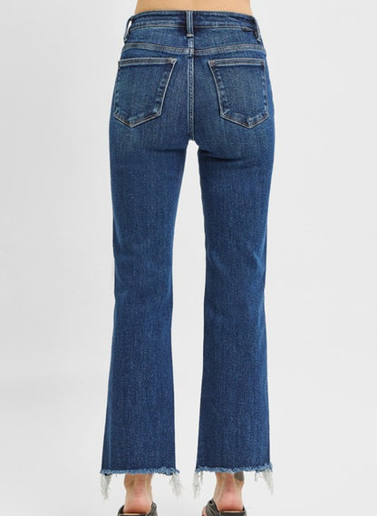 Tummy control high rise crop straight