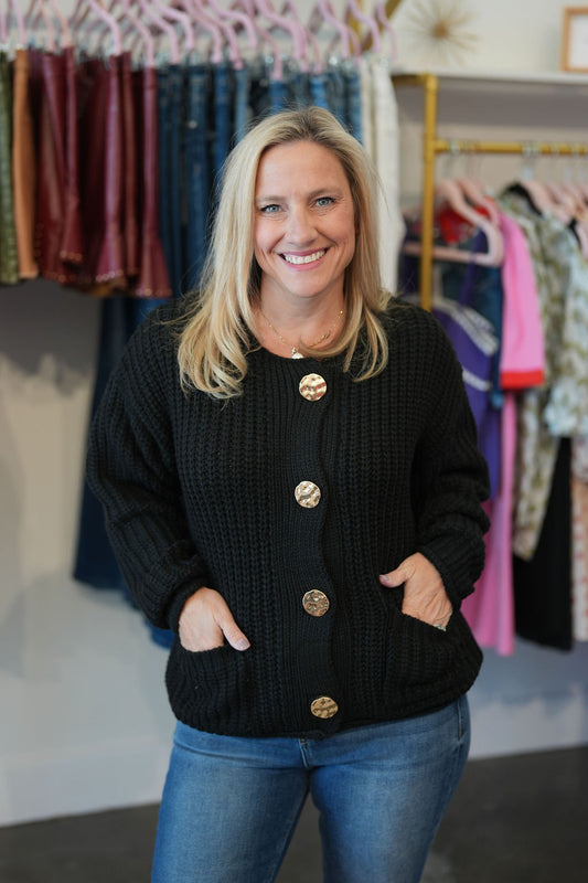 All Of It Cardigan-Black