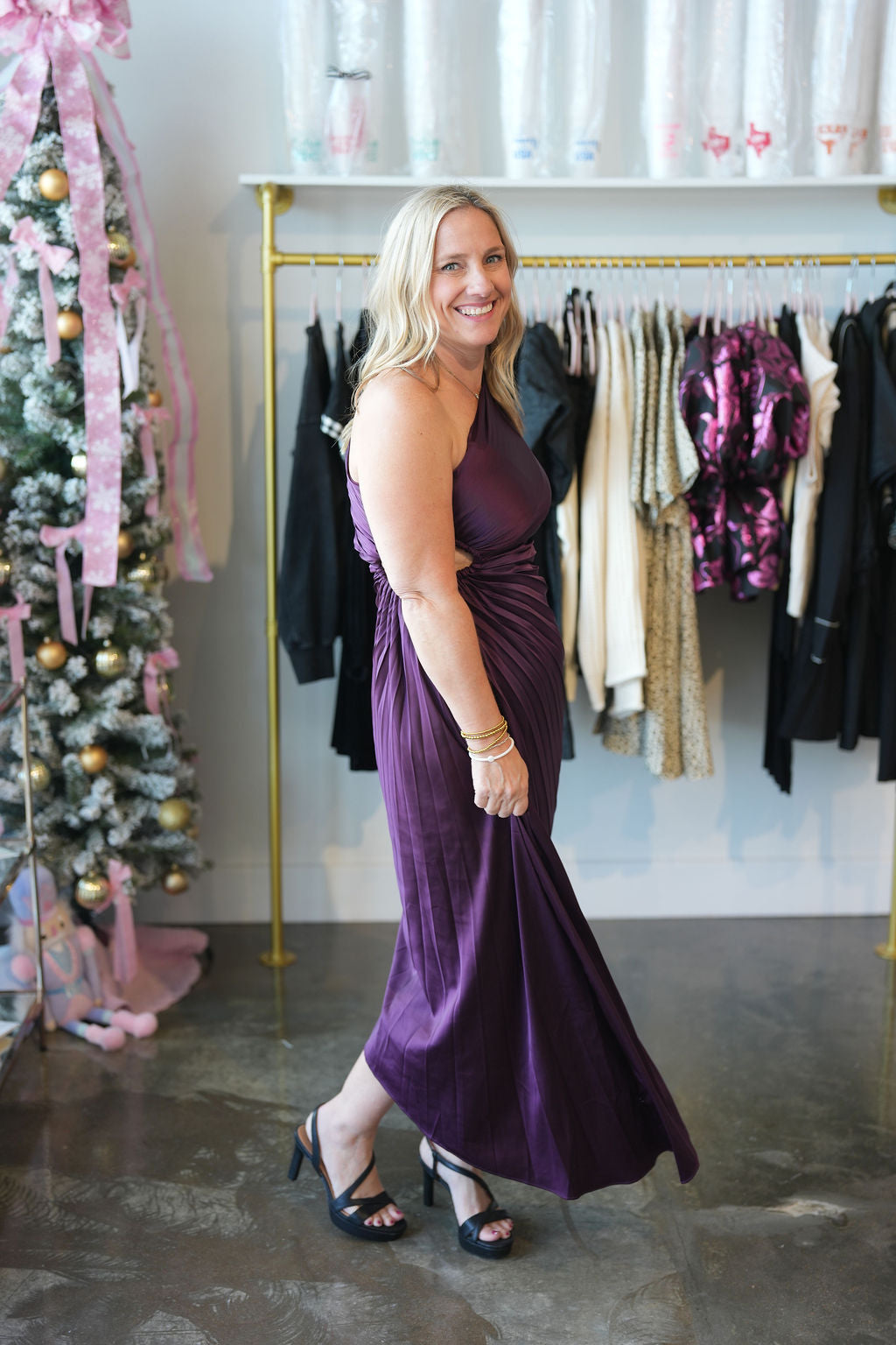 Take Me Out Dress-Eggplant