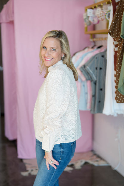 Lace Cream Top