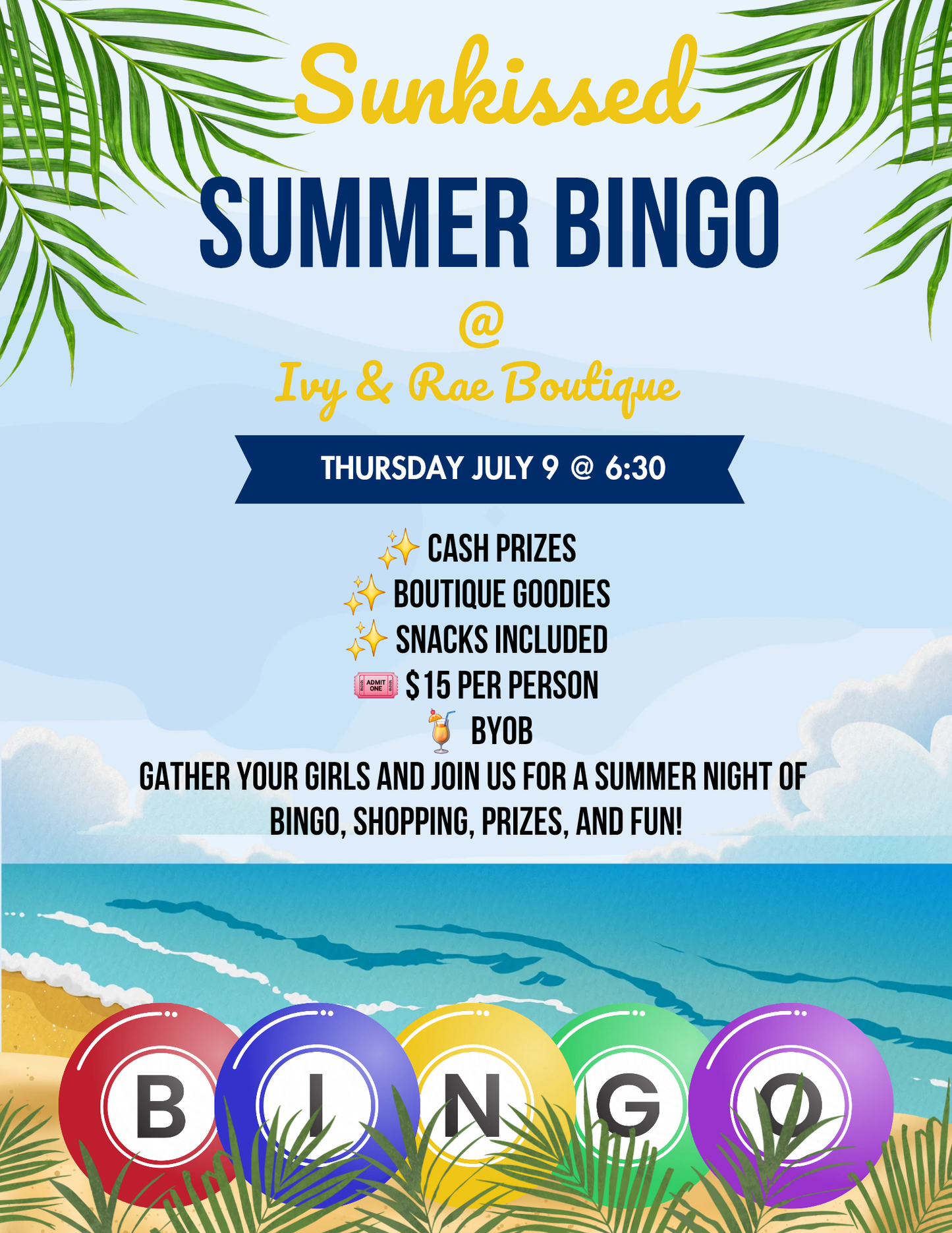 Sunkissed Summer Bingo